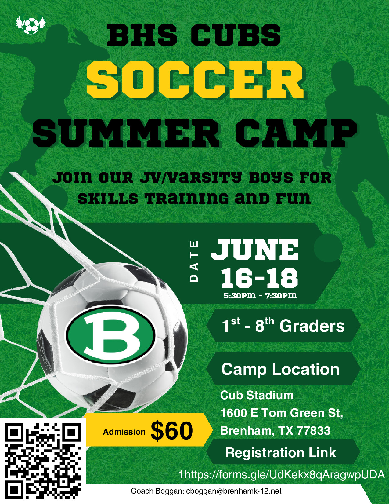 BHS Cubs Soccer Summer Camp